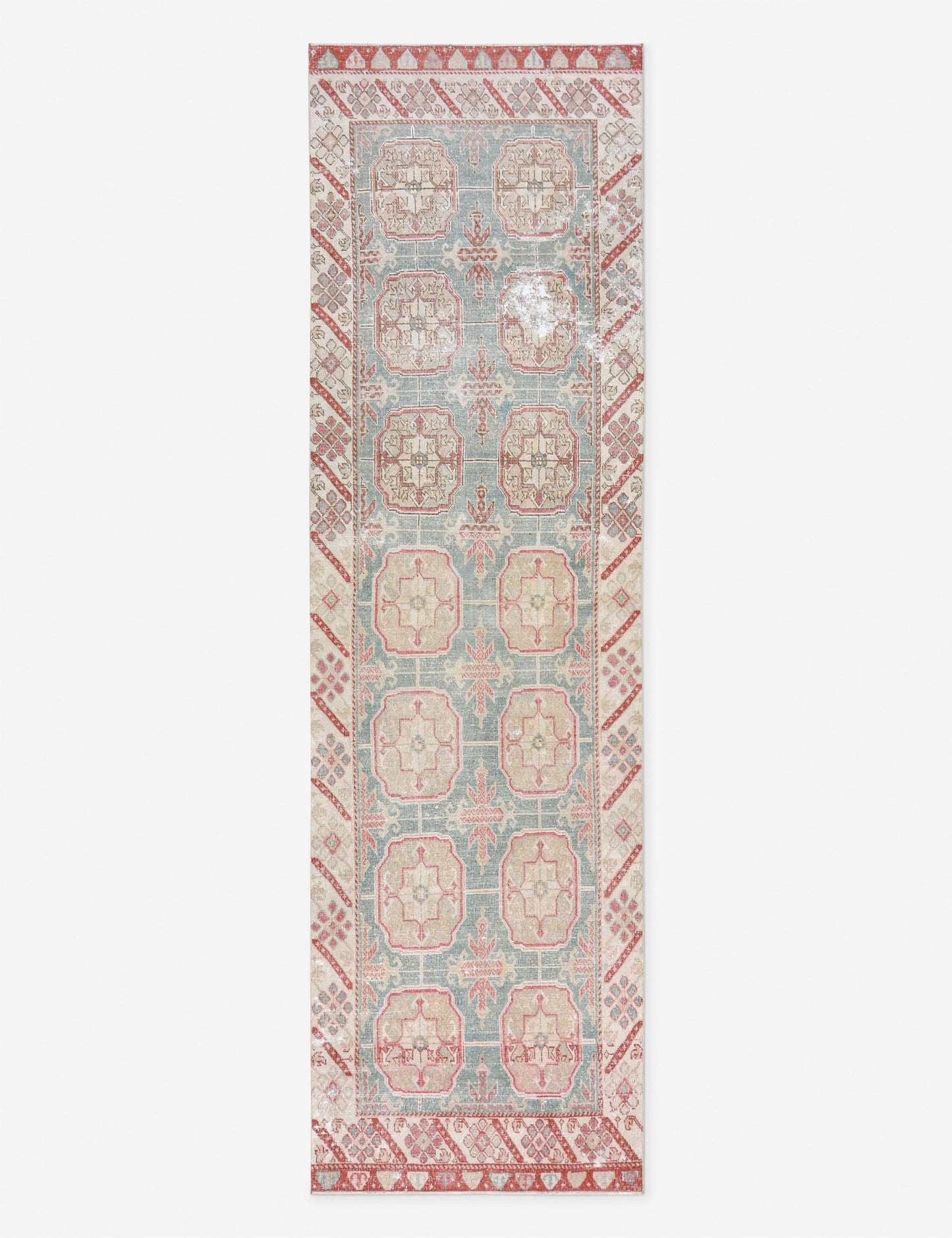 Vintage Turkish Hand-Knotted Wool Runner Rug No. 289, 3' X 11"