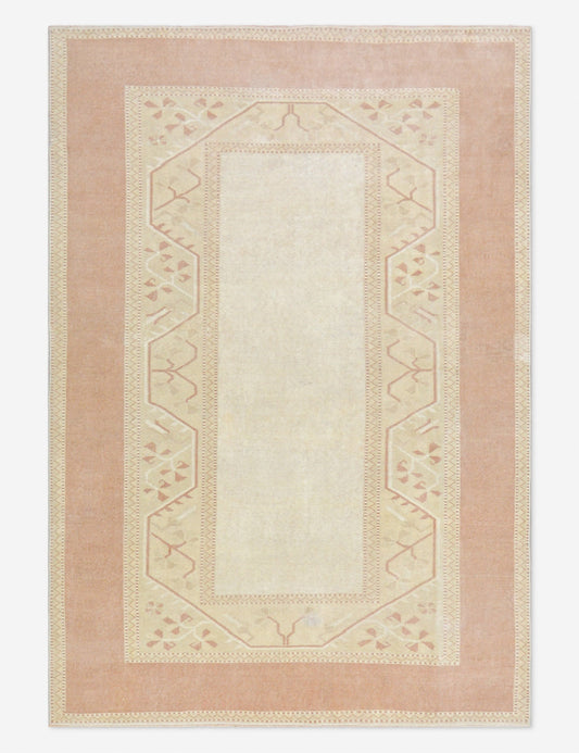 Vintage Turkish Hand-Knotted Wool Rug No. 508, 5' 4" x 7' 7"